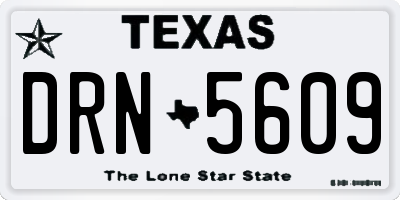 TX license plate DRN5609