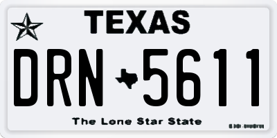 TX license plate DRN5611