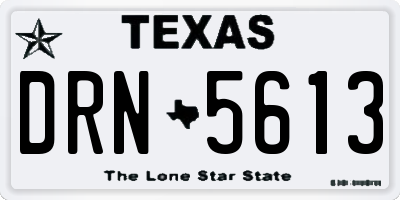 TX license plate DRN5613
