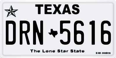 TX license plate DRN5616