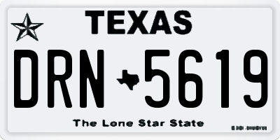 TX license plate DRN5619