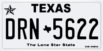 TX license plate DRN5622