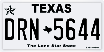 TX license plate DRN5644