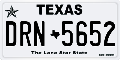 TX license plate DRN5652