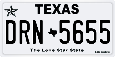 TX license plate DRN5655