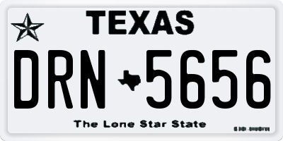 TX license plate DRN5656