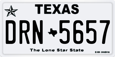 TX license plate DRN5657