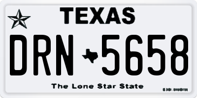TX license plate DRN5658