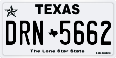 TX license plate DRN5662