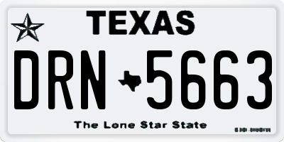 TX license plate DRN5663