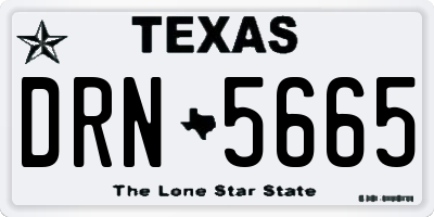 TX license plate DRN5665