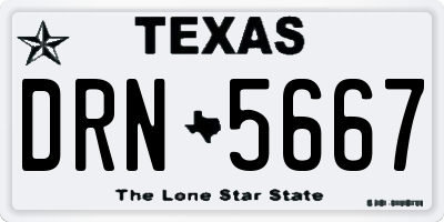 TX license plate DRN5667
