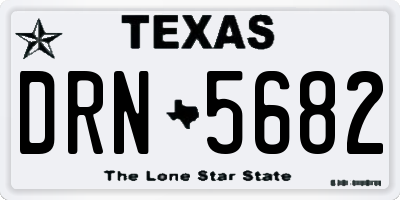 TX license plate DRN5682