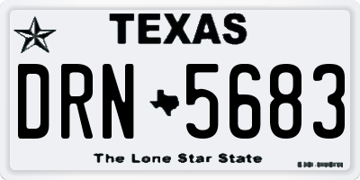 TX license plate DRN5683