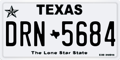 TX license plate DRN5684