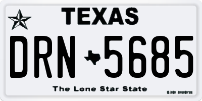 TX license plate DRN5685
