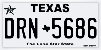 TX license plate DRN5686