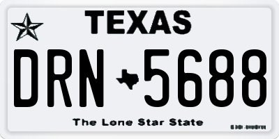 TX license plate DRN5688