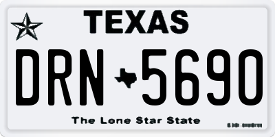 TX license plate DRN5690