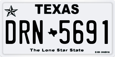 TX license plate DRN5691