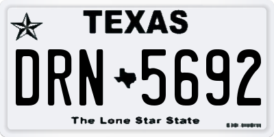 TX license plate DRN5692