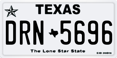 TX license plate DRN5696