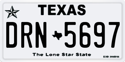 TX license plate DRN5697