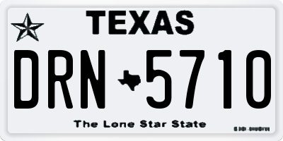 TX license plate DRN5710