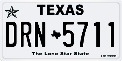 TX license plate DRN5711