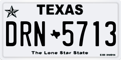 TX license plate DRN5713