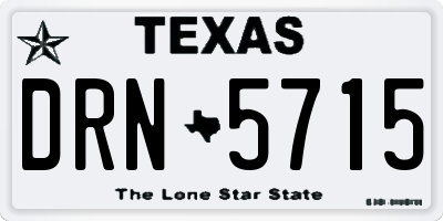 TX license plate DRN5715