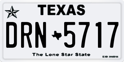 TX license plate DRN5717