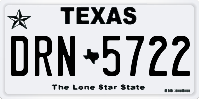 TX license plate DRN5722