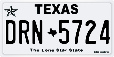 TX license plate DRN5724