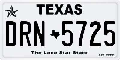 TX license plate DRN5725