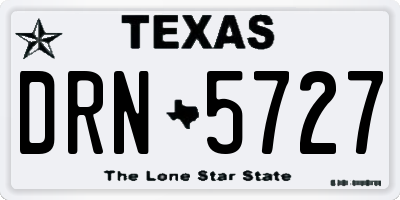 TX license plate DRN5727