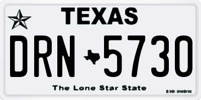 TX license plate DRN5730