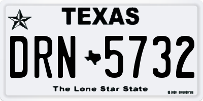 TX license plate DRN5732