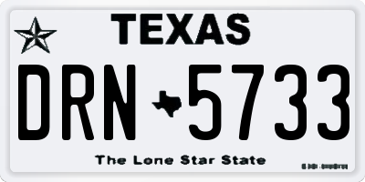 TX license plate DRN5733