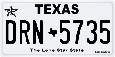 TX license plate DRN5735