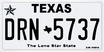 TX license plate DRN5737