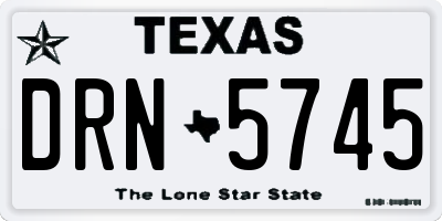 TX license plate DRN5745