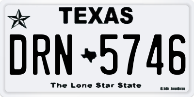 TX license plate DRN5746