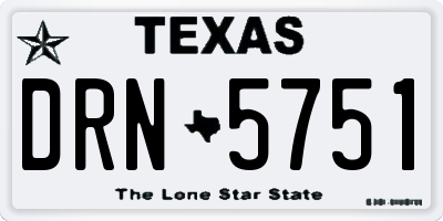 TX license plate DRN5751