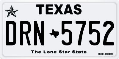TX license plate DRN5752