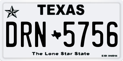 TX license plate DRN5756
