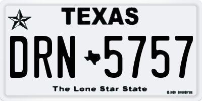 TX license plate DRN5757