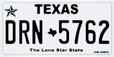 TX license plate DRN5762