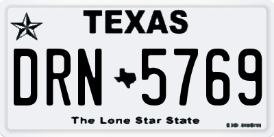 TX license plate DRN5769