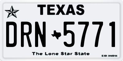 TX license plate DRN5771